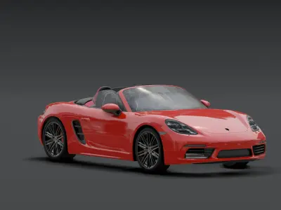 Porsche 718 boxter S Low-poly 3D model