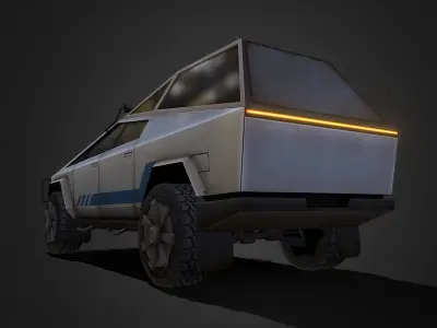 Tesla Cybertruck Off-road Edition  Low-poly 3D model