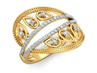 Solitaire Wedding Engagement Ring 3D print model