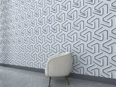 3d wall panel Low-poly 3D model 14