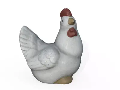 CERAMIC HEN Low-poly 3D model