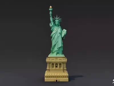 Statue of Liberty Low-poly 3D model