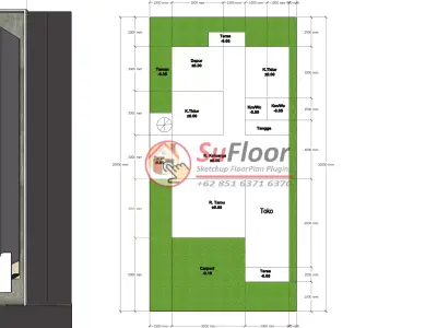 House 10x20m code 639 - Sketchup 3D model 3D model 3D model