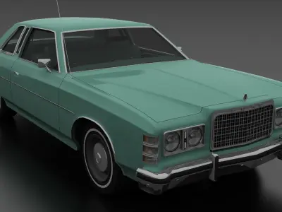 LTD 2dr 1975 Low-poly 3D model