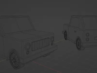 Low Poly Small Hatchback Low-poly 3D model