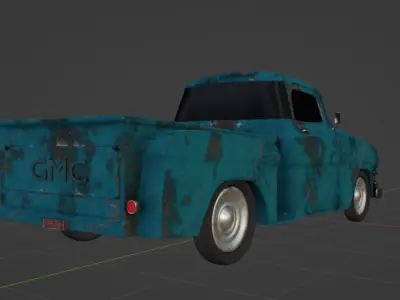 GMC Blue Chip 1955 old pickup truck 3D model