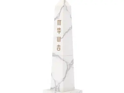 Marble Obelisk model pack Low-poly 3D model