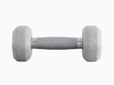 Rubber Dumbbell 02 Low-poly 3D model