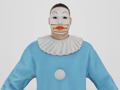 Clown Low-poly 3D model