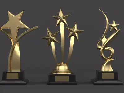 Gold Trophy Cup 3D model get