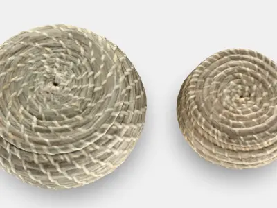 FRYKEN basket with lid set of 3 3D model