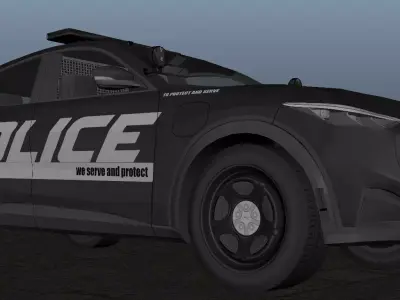 Police car Low-poly 3D model from CGTrader