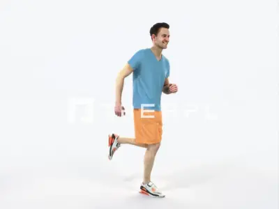 Virtue 02K Running Jogging Football Sports Man Low-poly 3D model