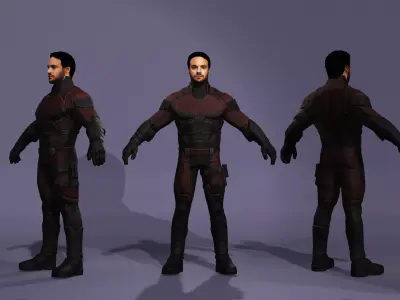 Realistic Male 3D Model Daredevil from marvel  3D model