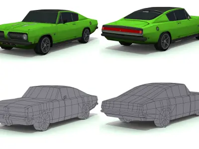 Cars Pack Low-poly 3D model