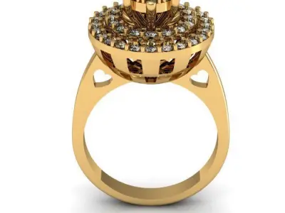 daimond ring 3D print model