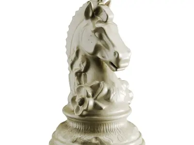 Horse chess Low-poly 3D model