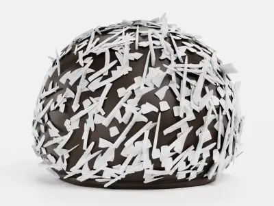 Chocolate Candy V3 - Dark Chocolate Dome with Coconut Powder 3D model