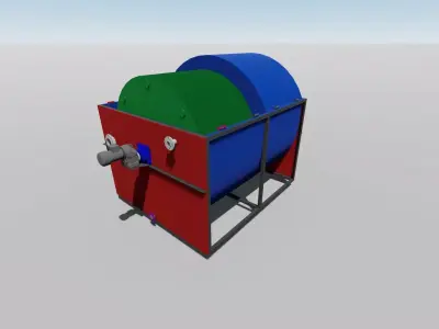 Biodisk plastic recycling machine 3D print model