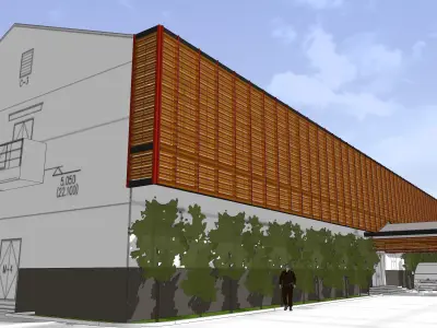 Renovation Facade on old building 3D model