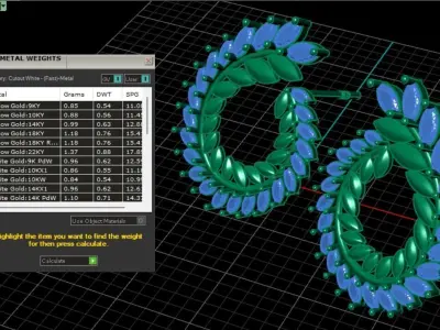Radiant Vine Earring 3D print model
