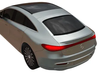 Mercedes Benz EQS 450 2021 Low-poly 3D model