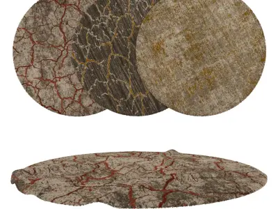 Round Rug Set 280 3D model