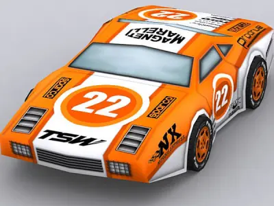 3DRT - Road Rush Muscle Cars  Low-poly 3D model