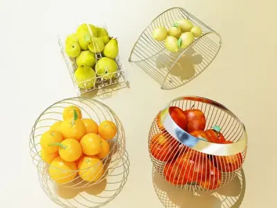 Fruits and Basket Collection 3D model