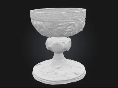 Chalice of Embellished Elegance  A Regal Vessel of Artistry 3D model