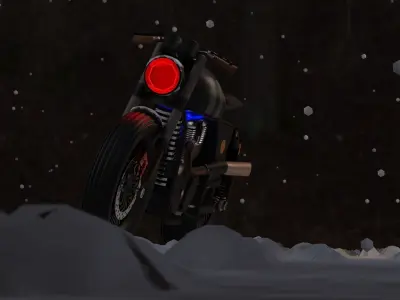 Retro bike 3d model  3D model