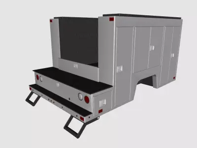 FLATBED Douglass Truck Bodie for Truck Low-poly 3D model