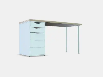 LAGKAPTEN - ALEX Desk 12 Low-poly 3D model