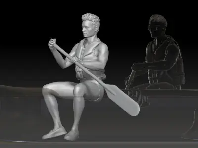 canoe boy 2 3D print model