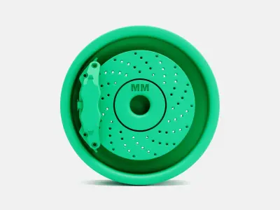 15x5 Weld Pro Star Wheel and Brake 3D print model