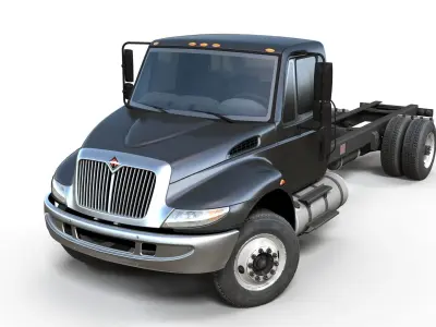 International Durastar frame truck Low-poly 3D model