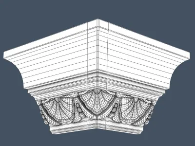 Decorative Crown Molding 3D model 21