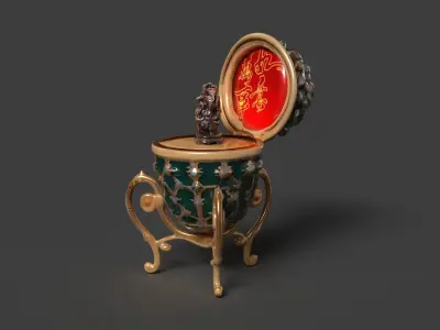 Faberge egg  Low-poly 3D model