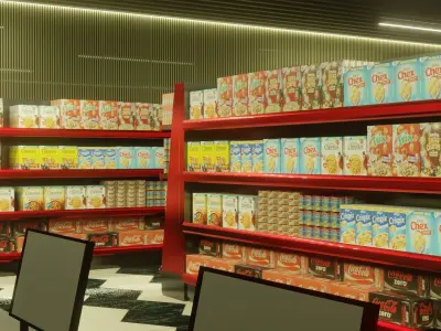 Convenience Store  Free low-poly 3D model