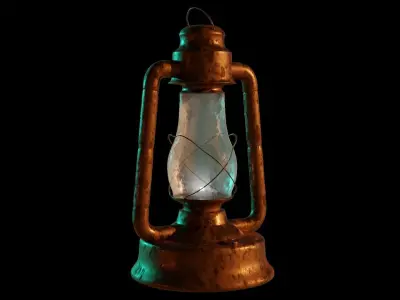 Antique Copper Lantern 3D model