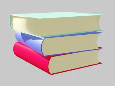 Stylized Book Free low-poly 3D model