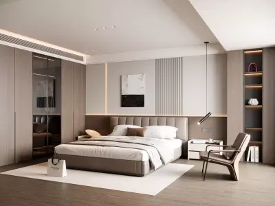 Master bedroom 3D model 3D model