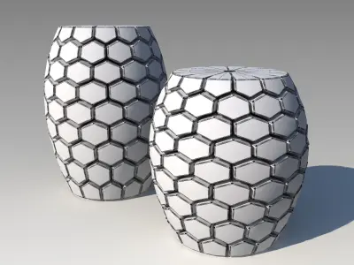 Designed Ottoman 3D model