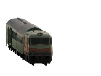 1970s diesel train 3D model