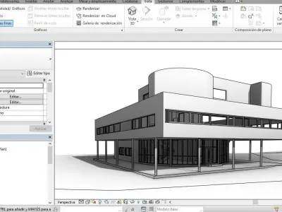 Revit le corbusier villa savoye 3D model
