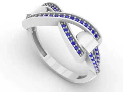 Jewelry Diamond Ring Model RG53 Free 3D print model