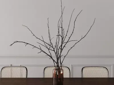 Branches in a vase 3D model 3D model