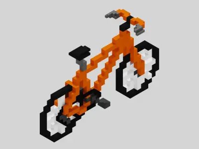 Bike Voxel Free low-poly 3D model