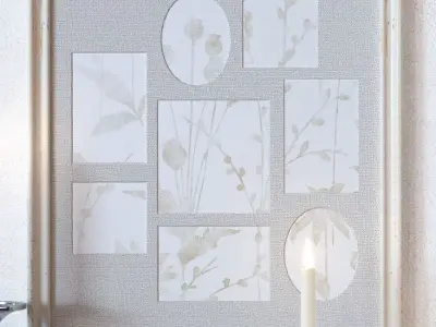 A set of candles 3D model