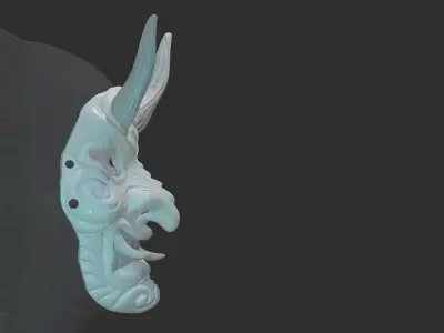 Samurai Oni Mask 3D print model